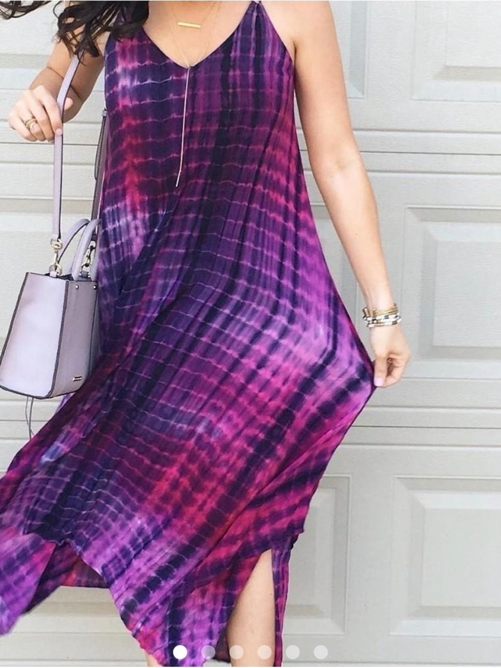 Lovestitch Tie Dye Long Draped Maxi Dress. Size - Medium